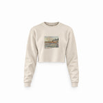 Orchard with Cypresses Crop Sweatshirt – Krem