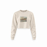 Orchard with Cypresses Crop Sweatshirt – Krem