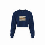 Orchard with Cypresses Crop Sweatshirt – Lacivert