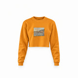 Orchard with Cypresses Crop Sweatshirt – Turuncu