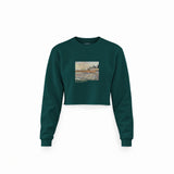 Orchard with Cypresses Crop Sweatshirt – Koyu Yeşil
