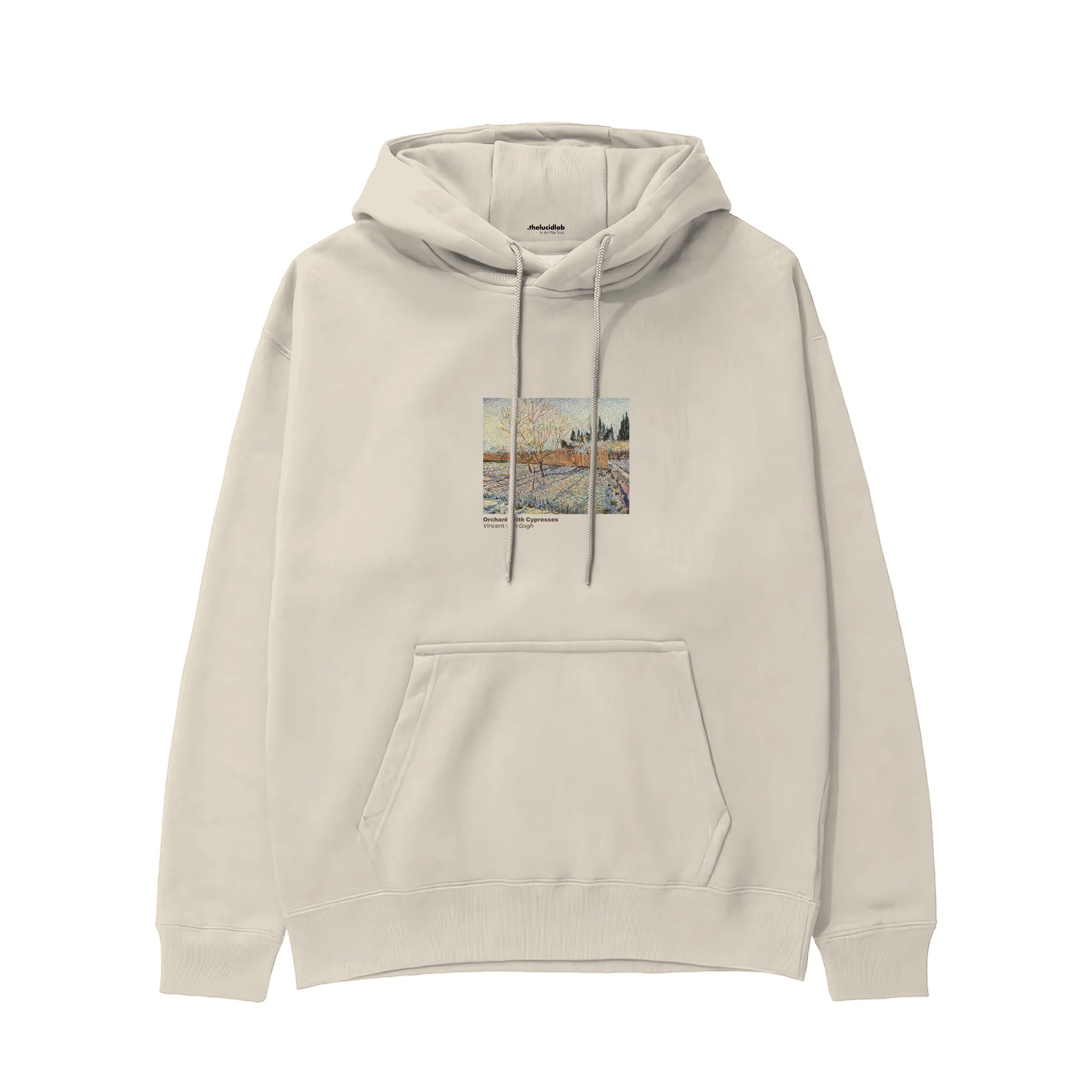 Orchard with Cypresses Hoodie – Krem