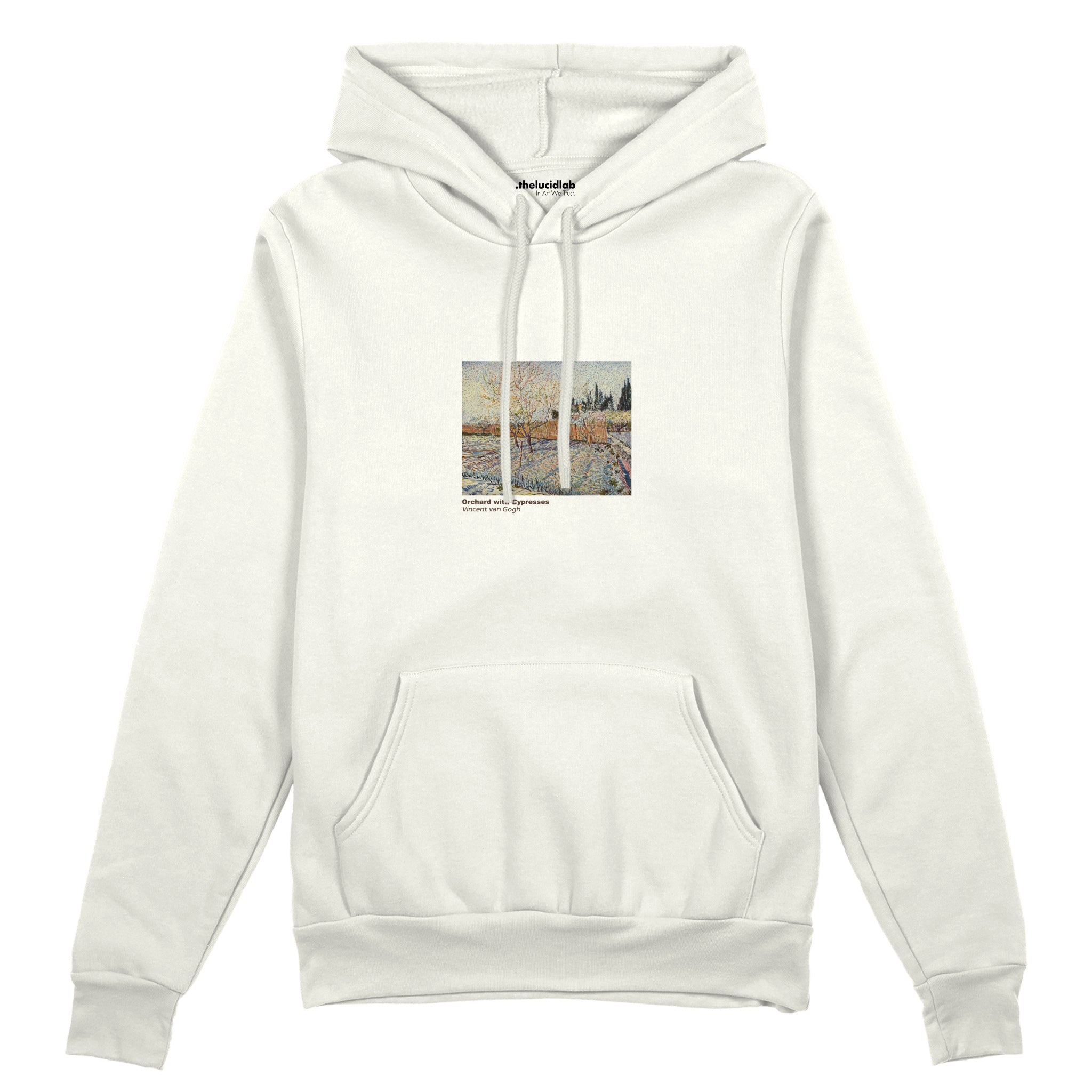 Orchard with Cypresses Oversize Hoodie – Beyaz