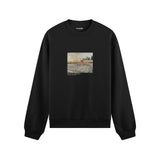 Orchard with Cypresses Oversize Sweatshirt – Siyah