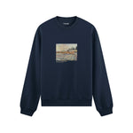 Orchard with Cypresses Oversize Sweatshirt – Lacivert