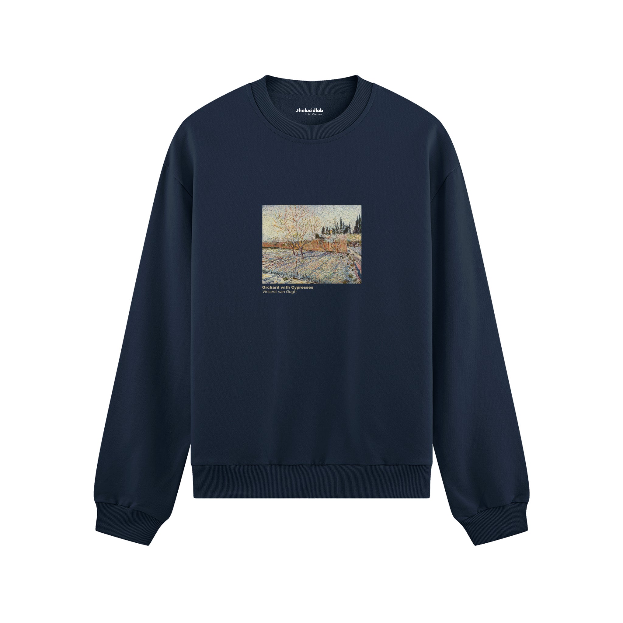 Orchard with Cypresses Oversize Sweatshirt – Lacivert
