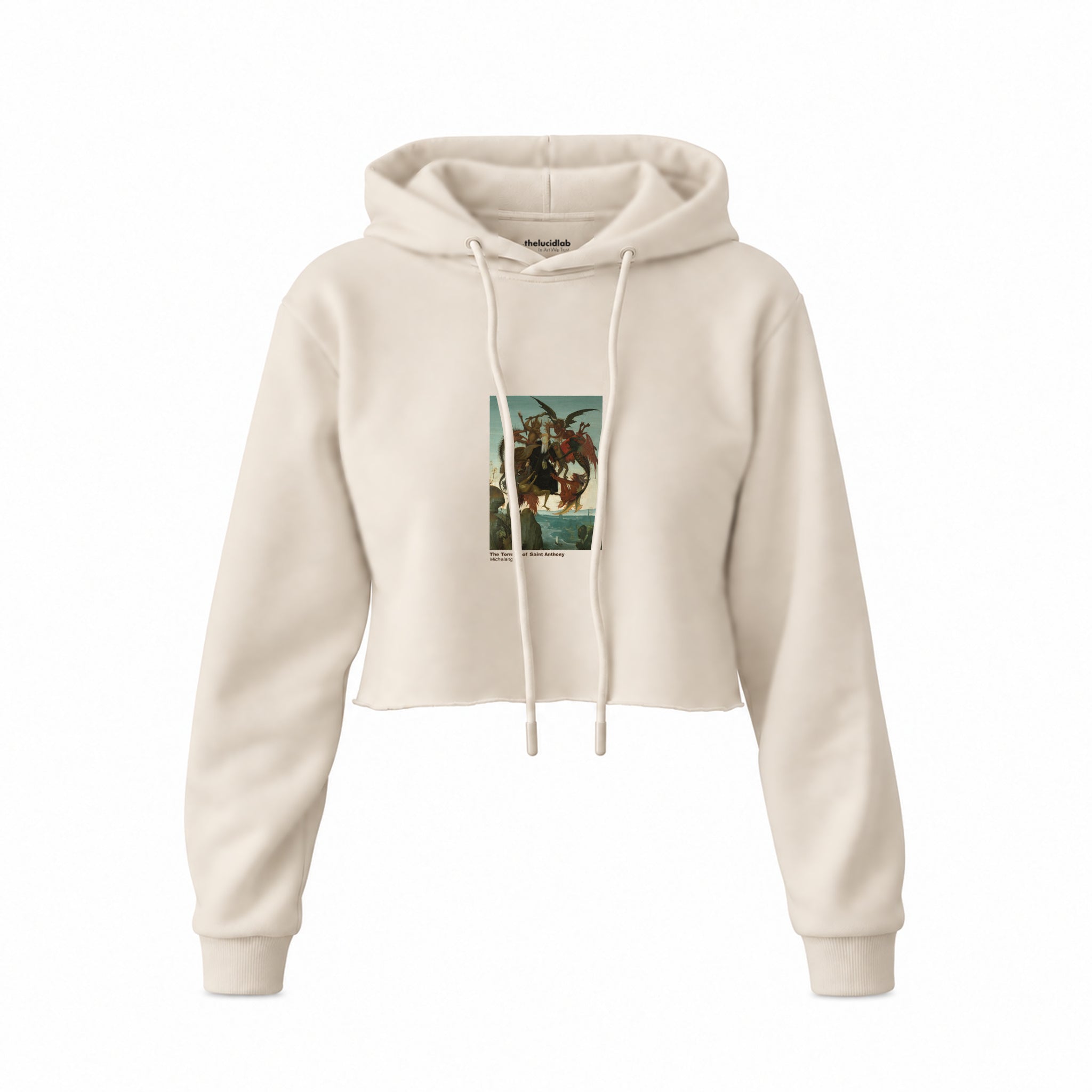 The Torment of Saint Anthony Crop Hoodie – Krem
