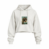 The Torment of Saint Anthony Oversize Crop Hoodie – Beyaz