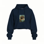The Torment of Saint Anthony Oversize Crop Hoodie – Lacivert
