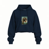The Torment of Saint Anthony Oversize Crop Hoodie – Lacivert