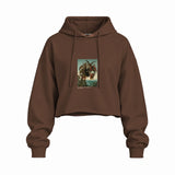 The Torment of Saint Anthony Oversize Crop Hoodie – Kahverengi