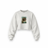 The Torment of Saint Anthony Oversize Crop Sweatshirt – Beyaz