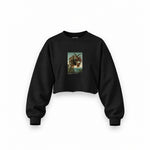 The Torment of Saint Anthony Oversize Crop Sweatshirt – Siyah