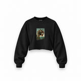 The Torment of Saint Anthony Oversize Crop Sweatshirt – Siyah