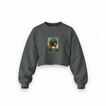 The Torment of Saint Anthony Oversize Crop Sweatshirt – Antrasit