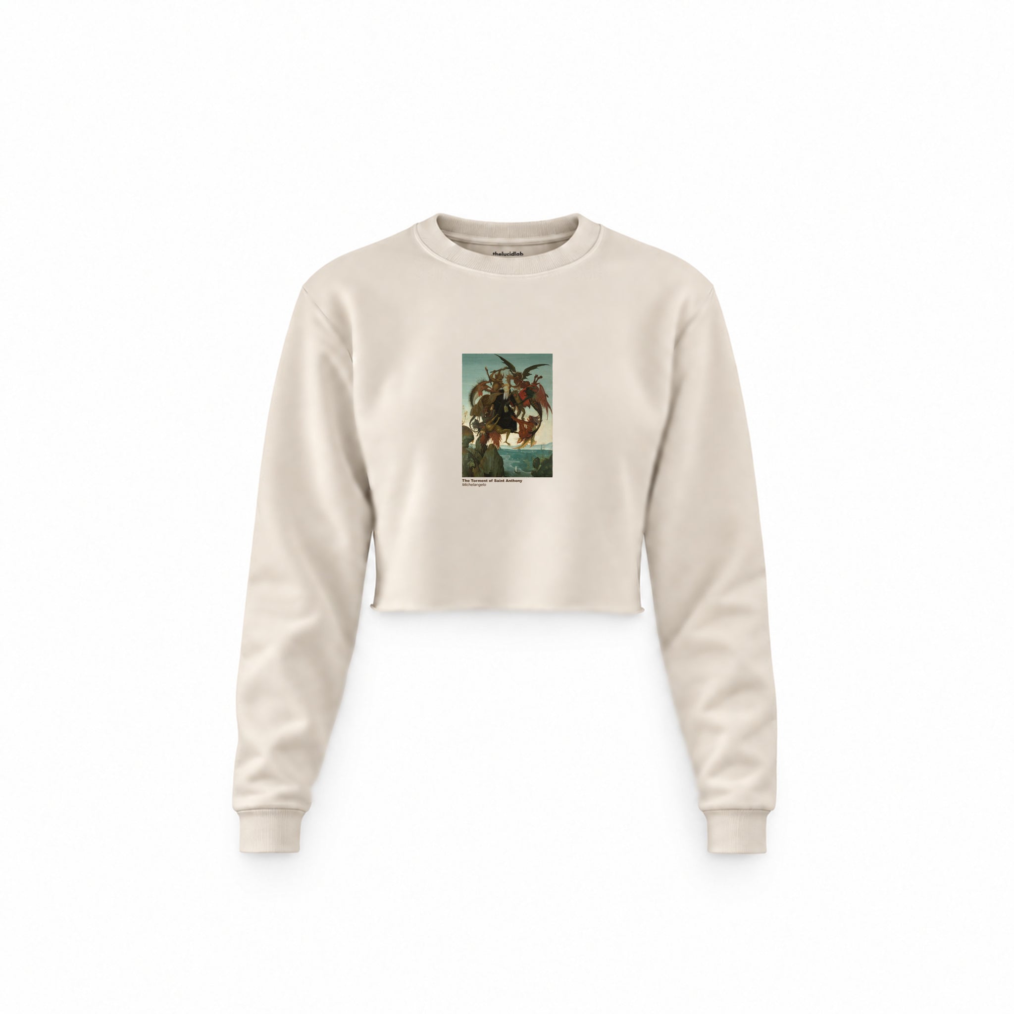 The Torment of Saint Anthony Crop Sweatshirt – Krem