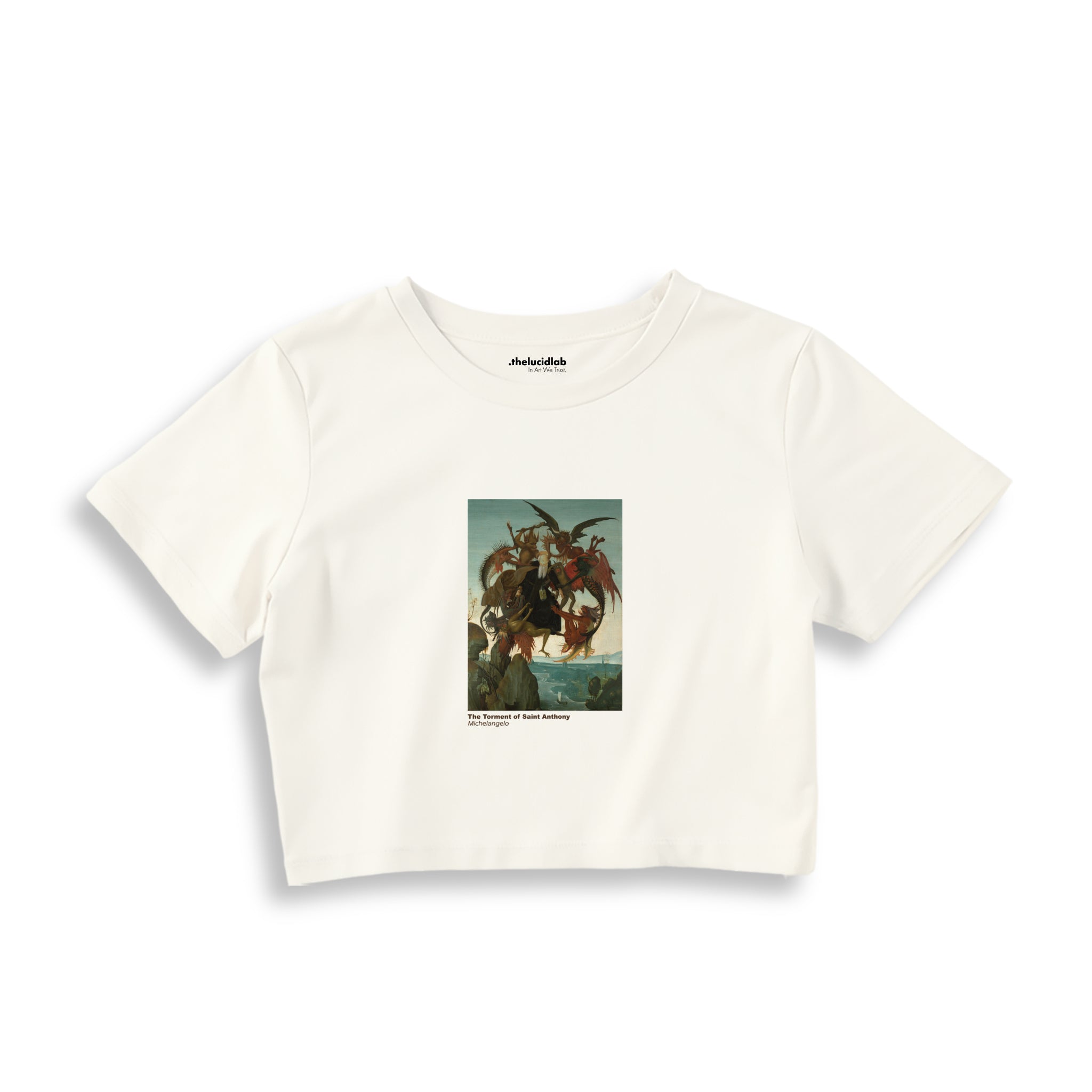 The Torment of Saint Anthony Crop Tişört – Ekru