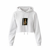 Lady with an Ermine Crop Hoodie – Beyaz