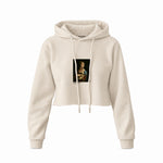 Lady with an Ermine Crop Hoodie – Krem