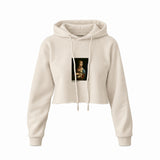 Lady with an Ermine Crop Hoodie – Krem