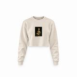 Lady with an Ermine Crop Sweatshirt – Krem
