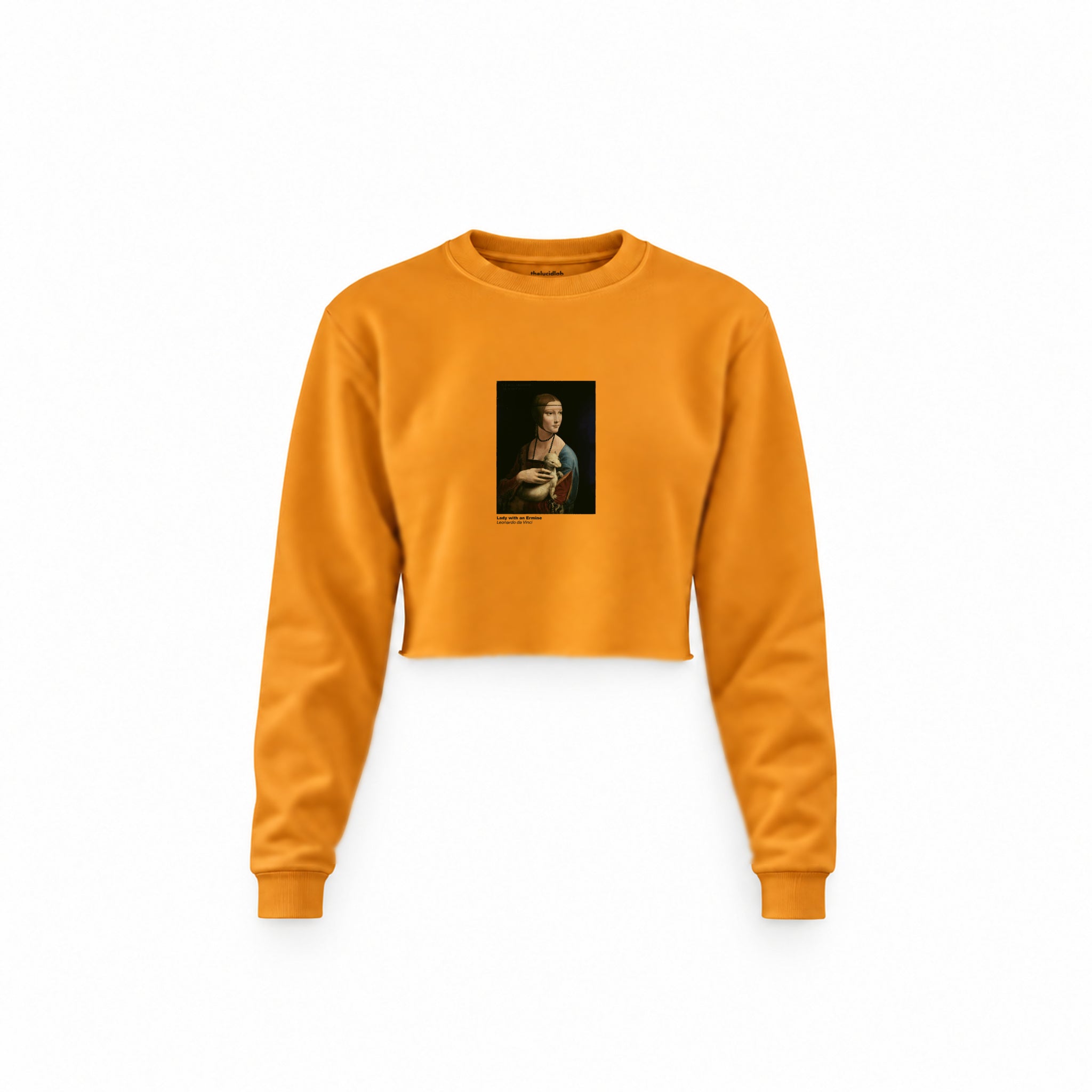 Lady with an Ermine Crop Sweatshirt – Turuncu