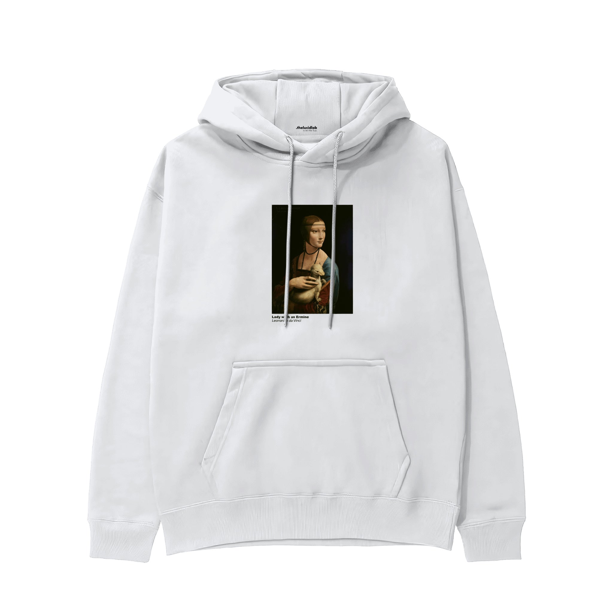 Lady with an Ermine Hoodie – Beyaz