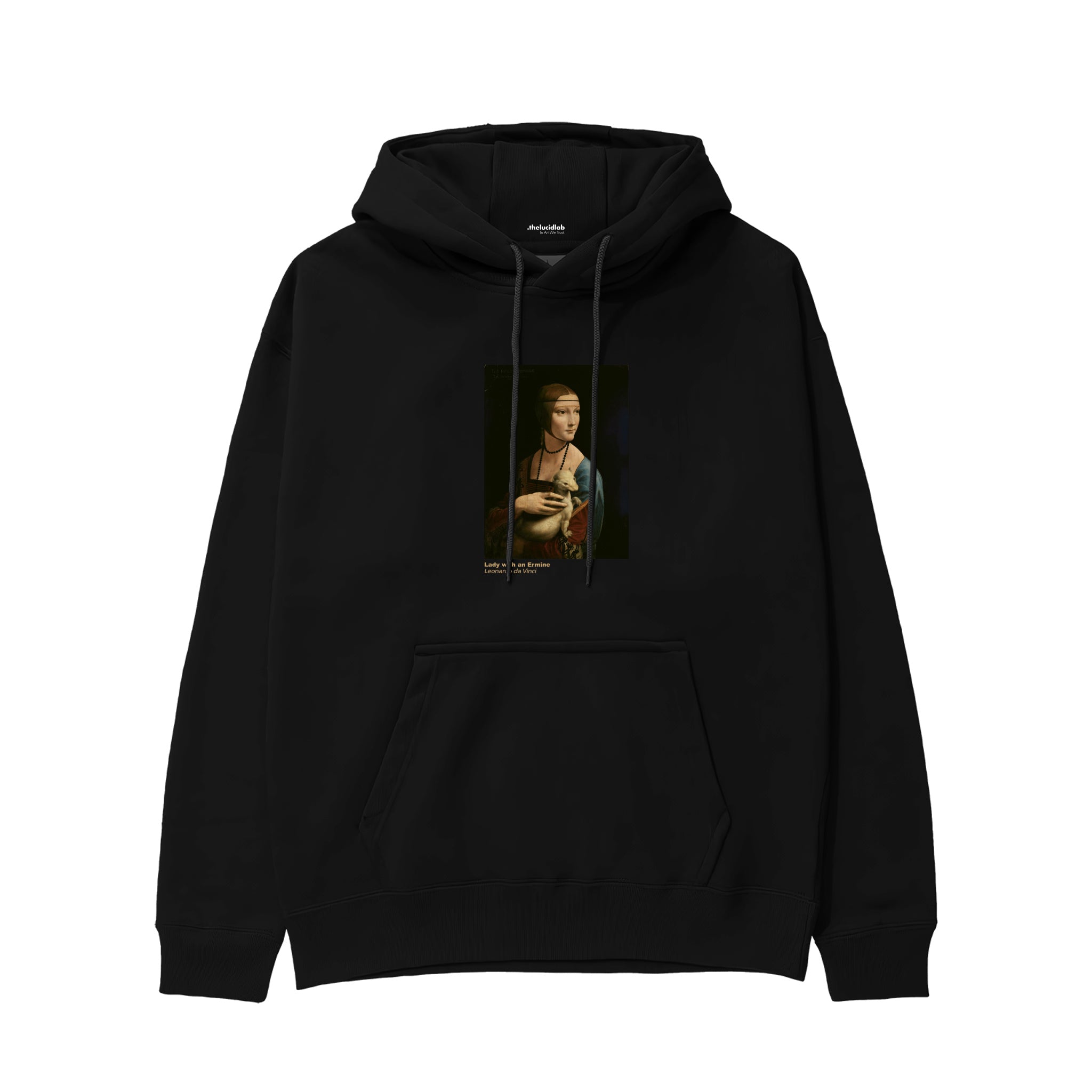 Lady with an Ermine Hoodie – Siyah