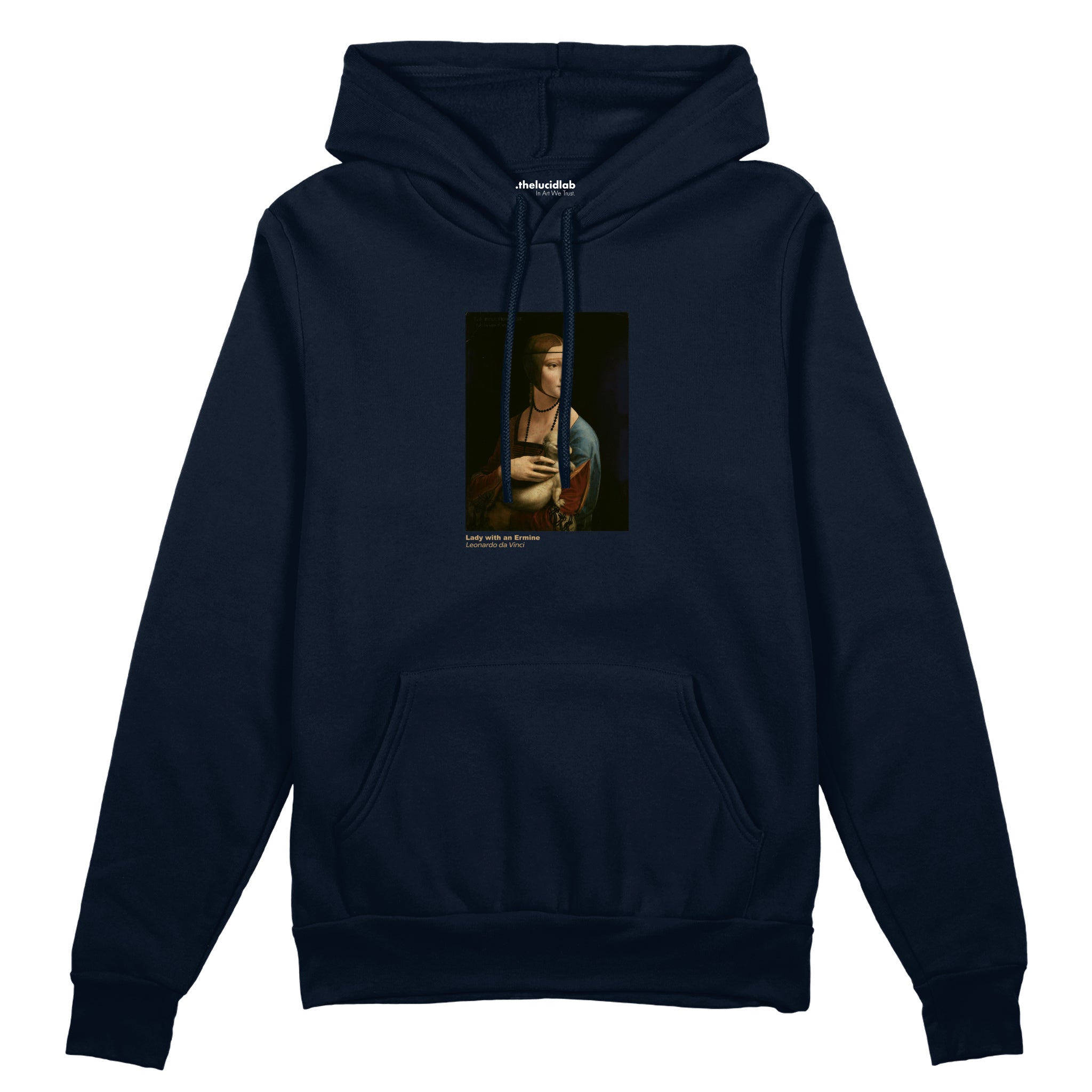 Lady with an Ermine Oversize Hoodie – Lacivert