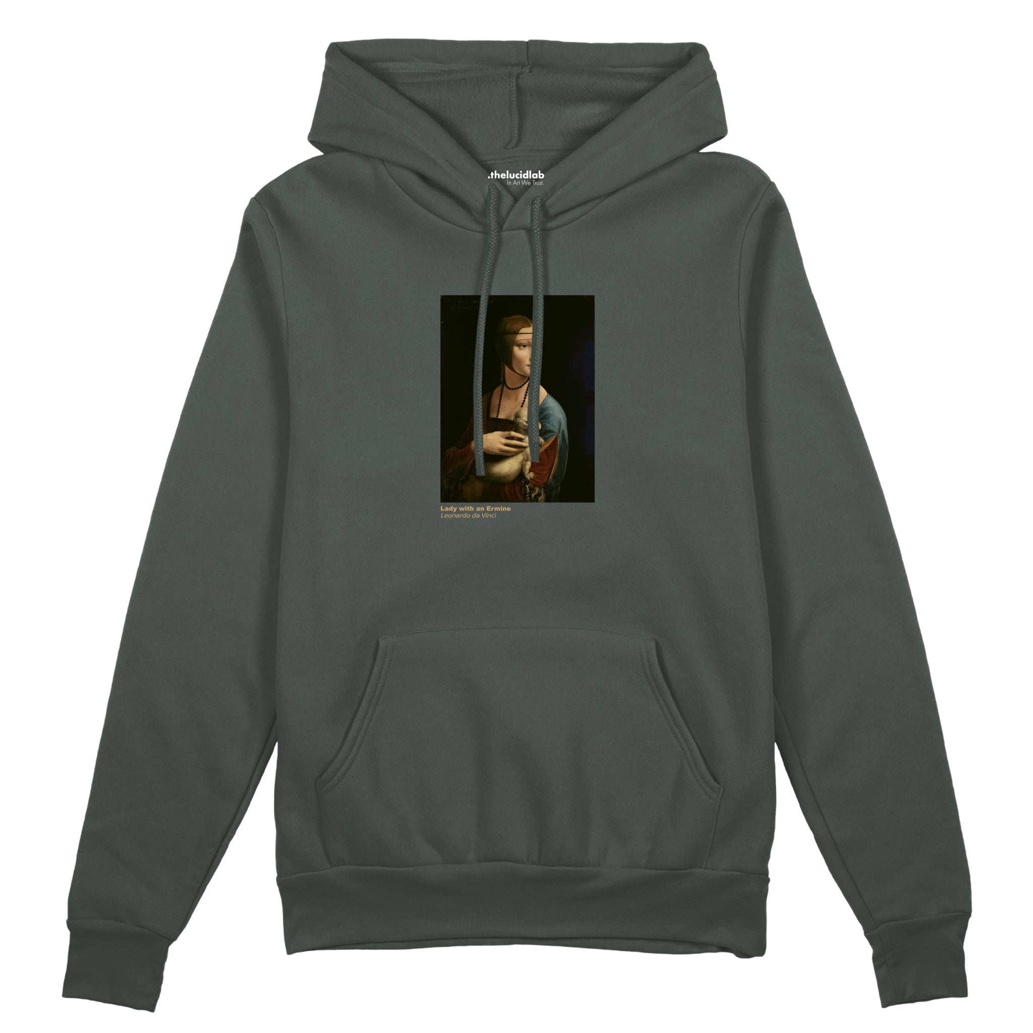 Lady with an Ermine Oversize Hoodie – Antrasit