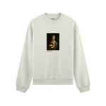 Lady with an Ermine Oversize Sweatshirt – Beyaz