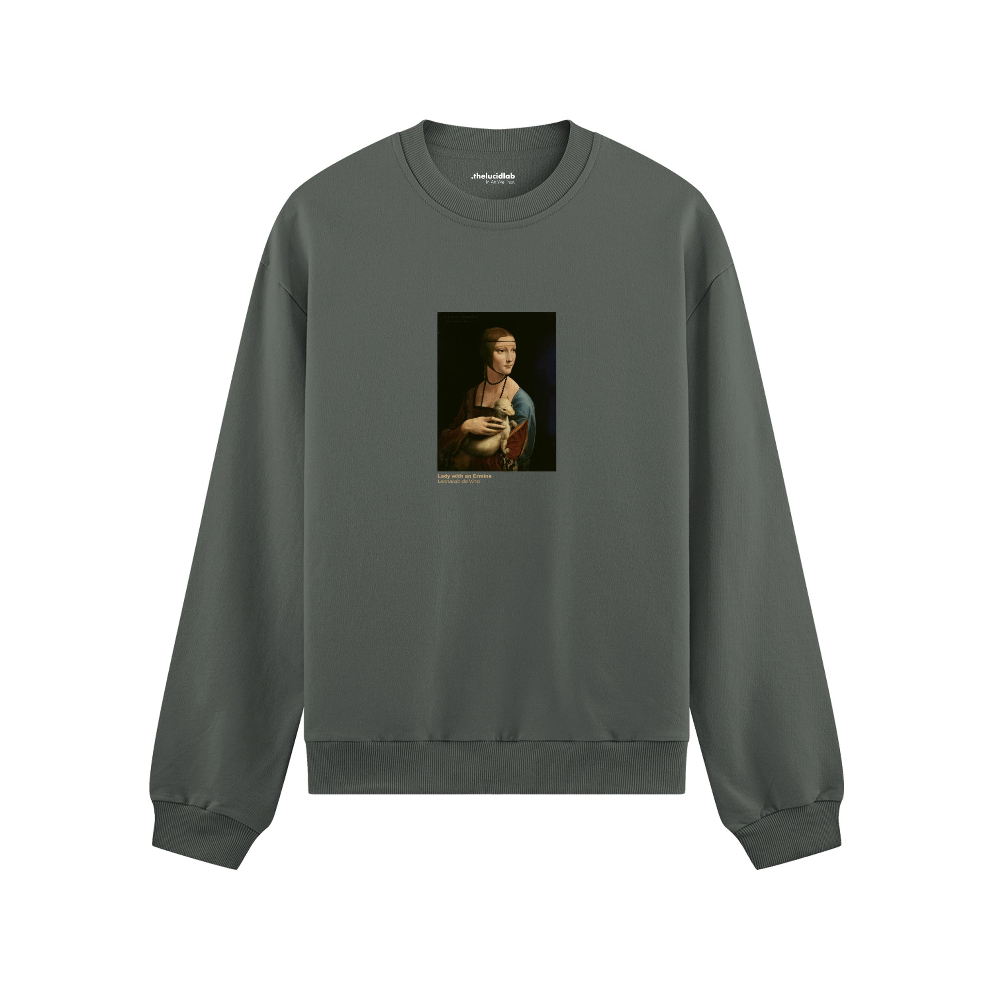 Lady with an Ermine Oversize Sweatshirt – Antrasit