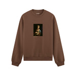 Lady with an Ermine Oversize Sweatshirt – Kahverengi