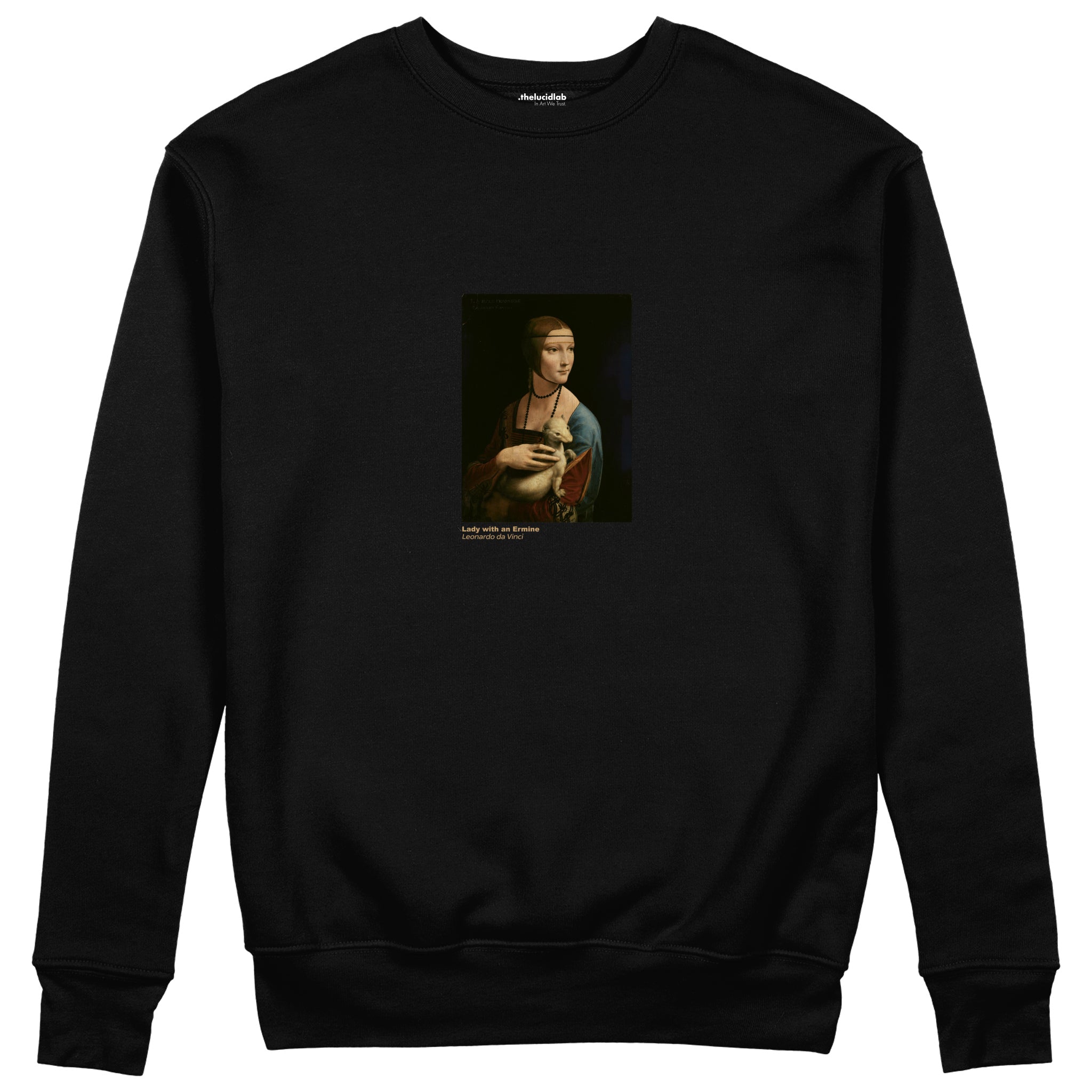 Lady with an Ermine Sweatshirt – Siyah