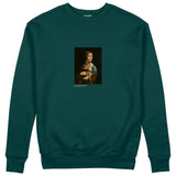 Lady with an Ermine Sweatshirt – Koyu Yeşil