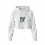 Church in Cassone Crop Hoodie – Beyaz