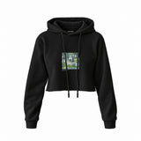 Church in Cassone Crop Hoodie – Siyah