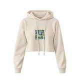 Church in Cassone Crop Hoodie – Krem