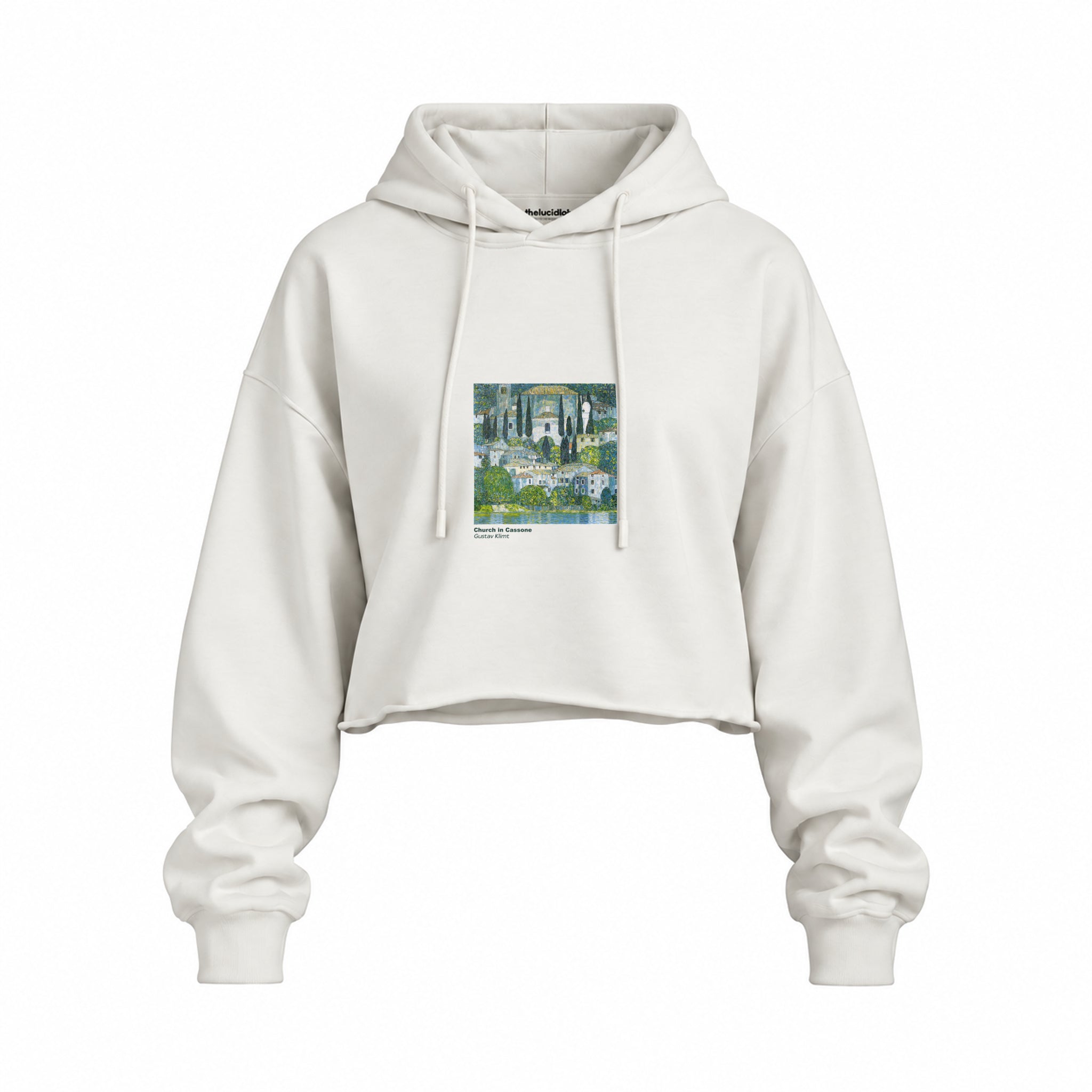 Church in Cassone Oversize Crop Hoodie – Beyaz