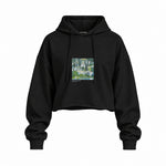 Church in Cassone Oversize Crop Hoodie – Siyah