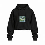 Church in Cassone Oversize Crop Hoodie – Siyah
