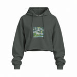 Church in Cassone Oversize Crop Hoodie – Antrasit