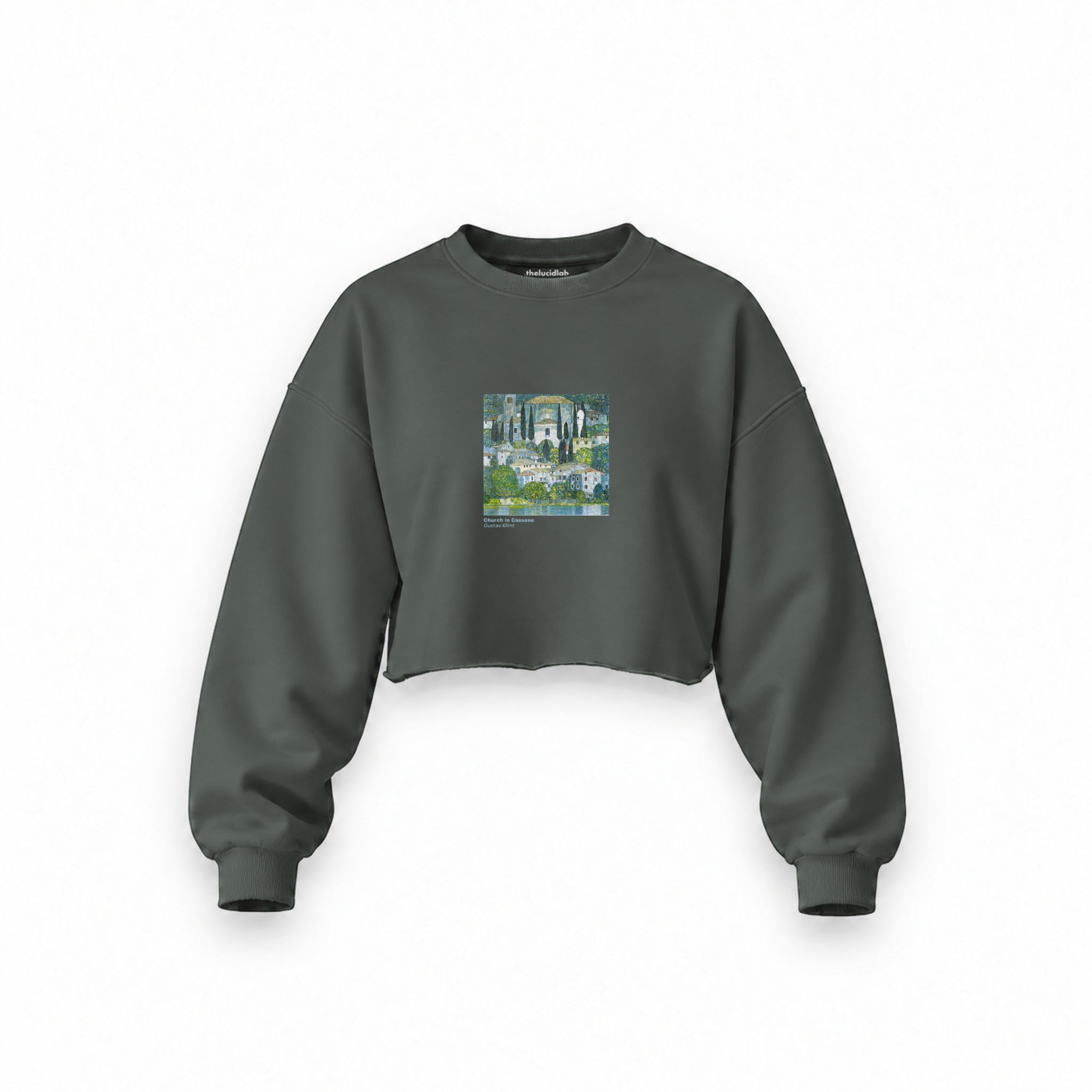 Church in Cassone Oversize Crop Sweatshirt – Antrasit