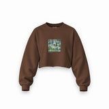 Church in Cassone Oversize Crop Sweatshirt – Kahverengi