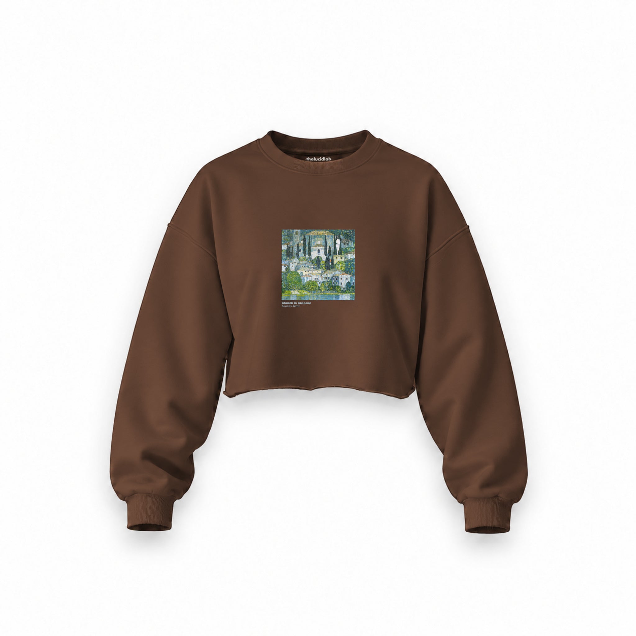 Church in Cassone Oversize Crop Sweatshirt – Kahverengi