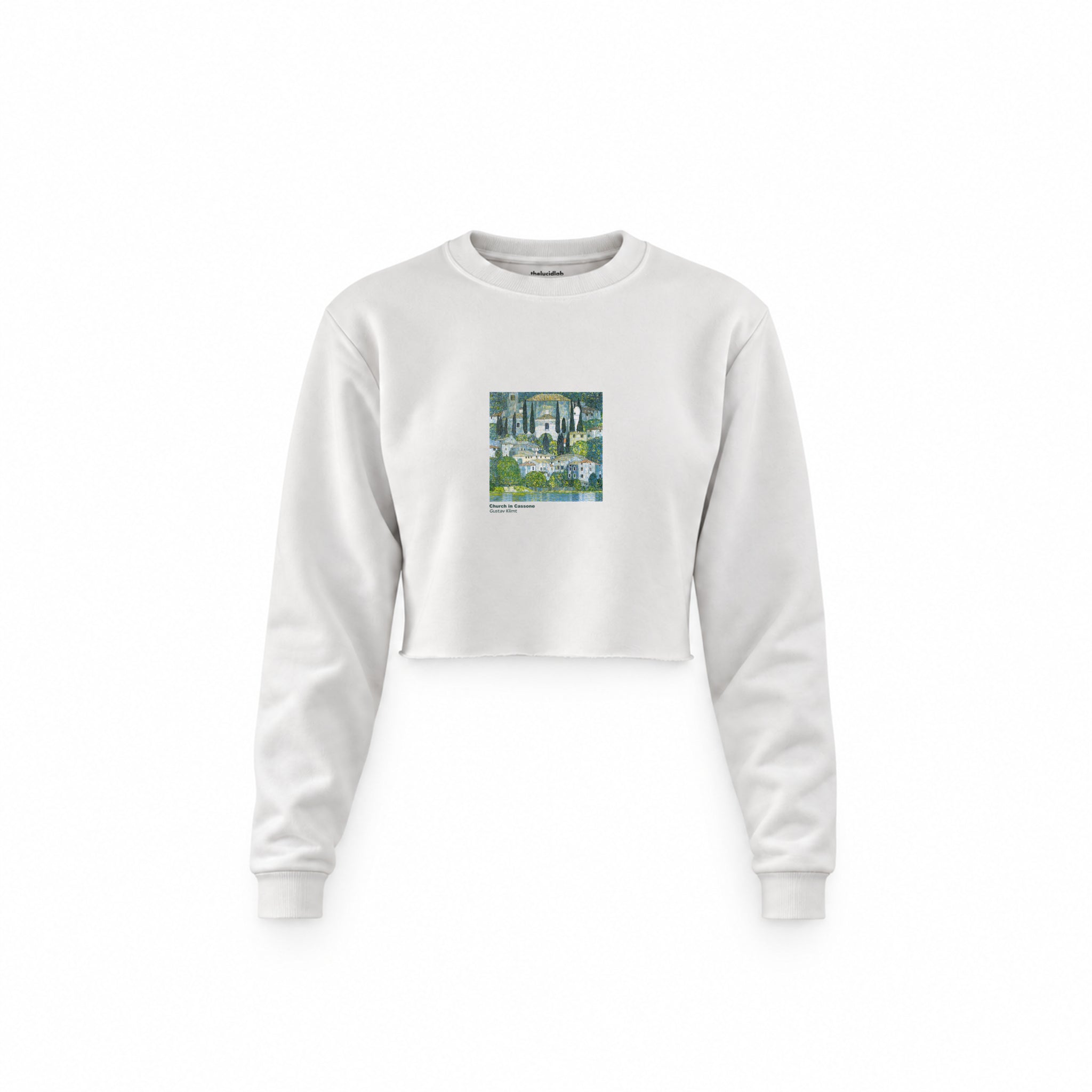 Church in Cassone Crop Sweatshirt – Beyaz