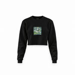 Church in Cassone Crop Sweatshirt – Siyah