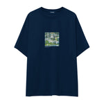 Church in Cassone Oversize Tişört – Lacivert