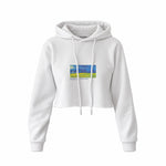 Wheatfield under Thunderclouds Crop Hoodie – Beyaz