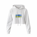 Wheatfield under Thunderclouds Crop Hoodie – Beyaz